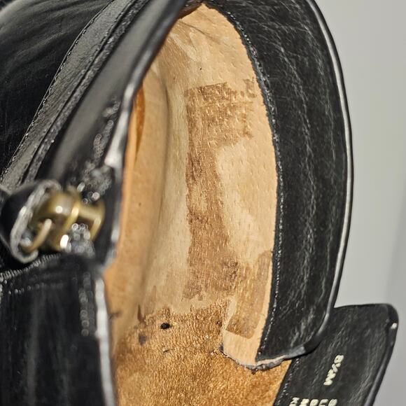 Sofft Jenine Ankle Bootie Womens 8.5 Black Leather Moto Lug Sole Block Heel - Picture 11 of 16